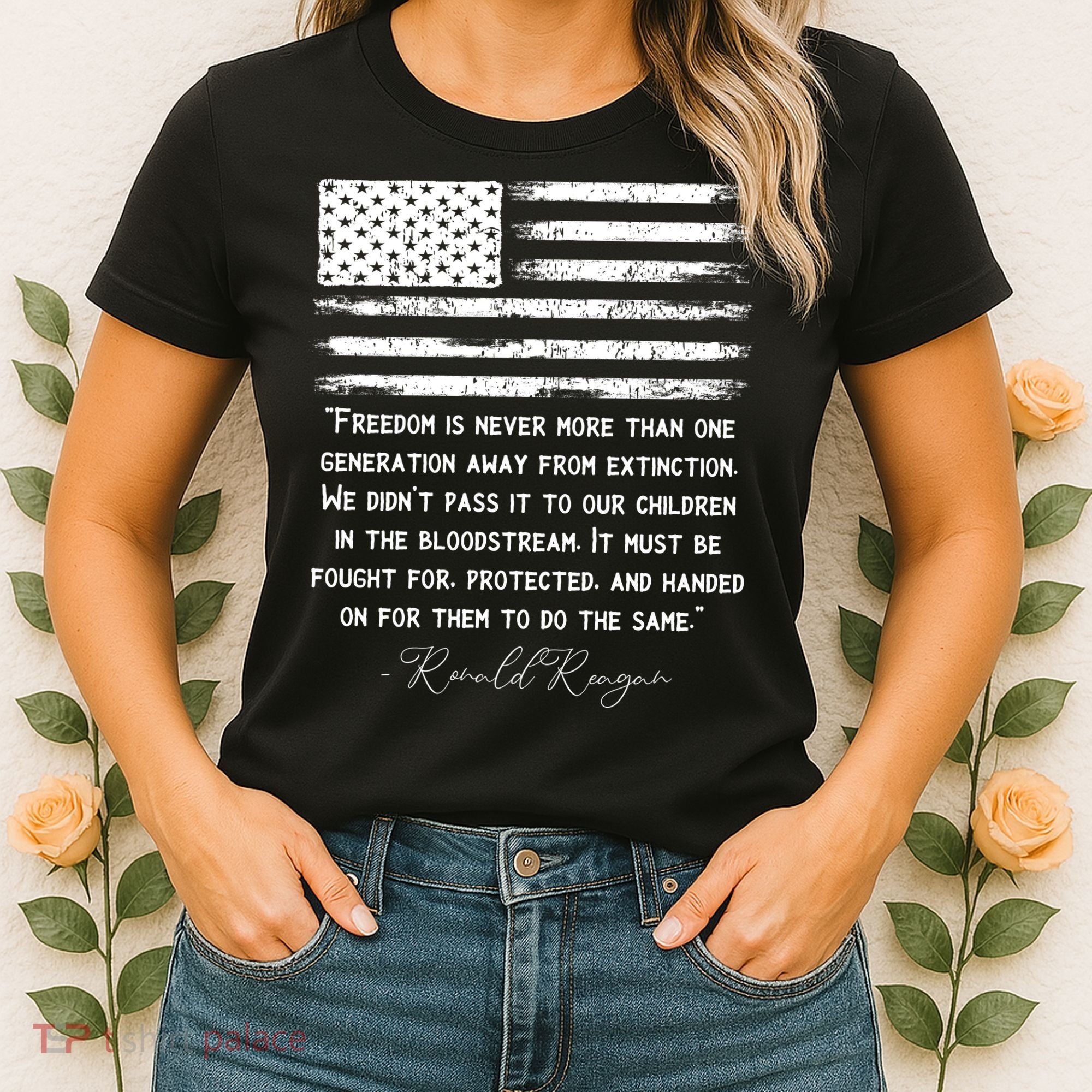 Ronald Reagan Conservative Anti Democrat Women's T-Shirt