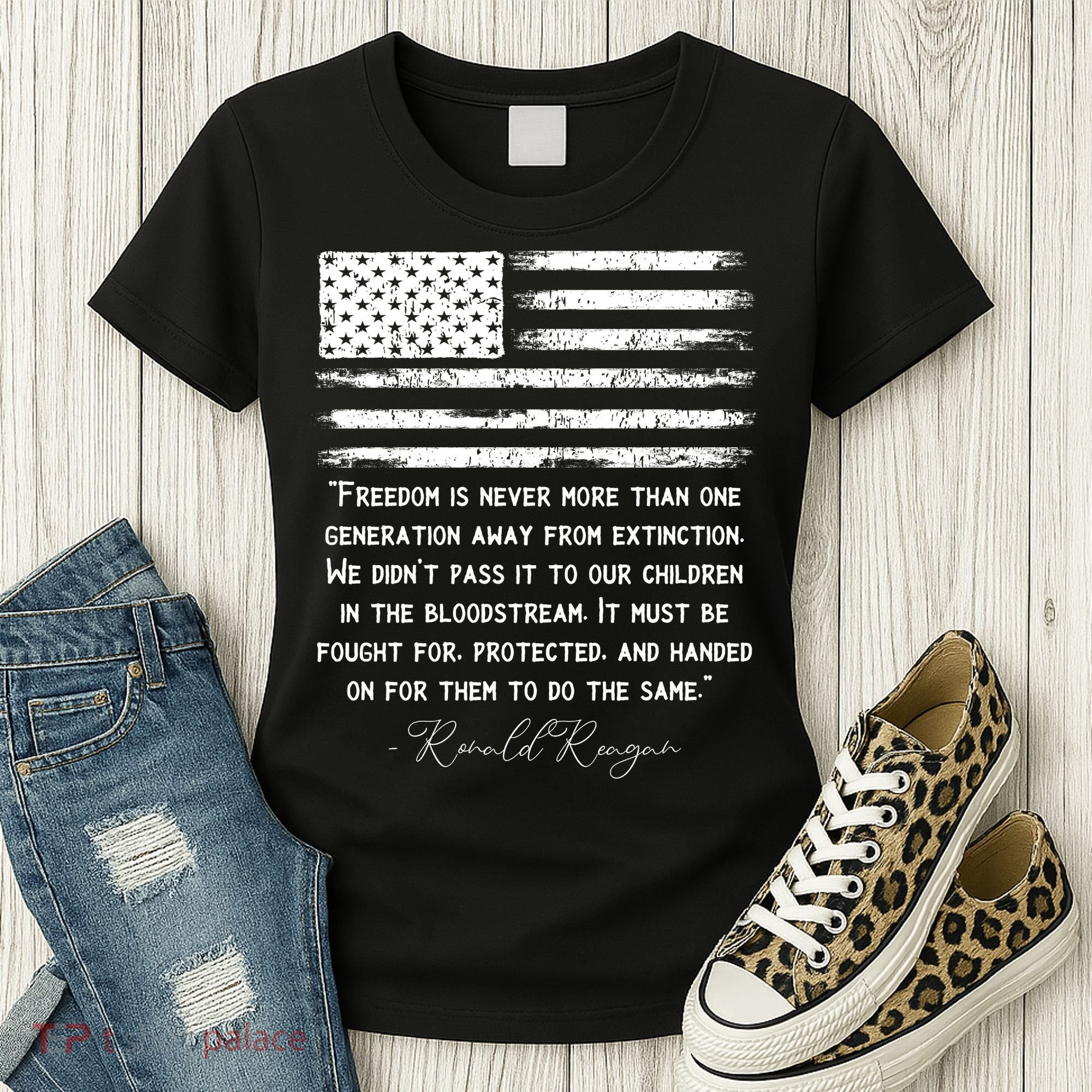 Ronald Reagan Conservative Anti Democrat Women's T-Shirt
