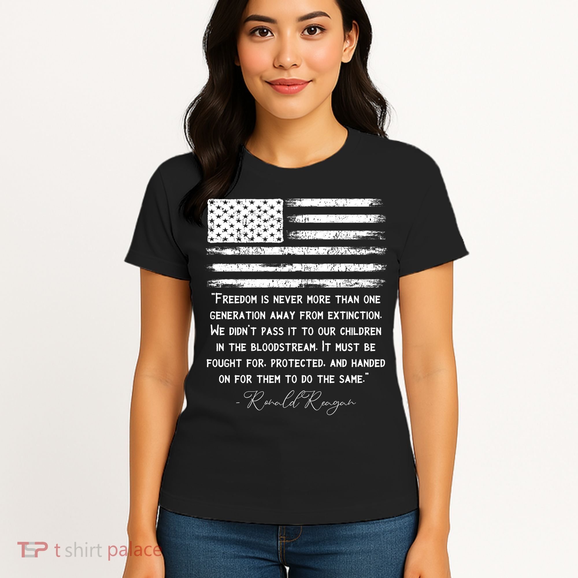 Ronald Reagan Conservative Anti Democrat Women's T-Shirt
