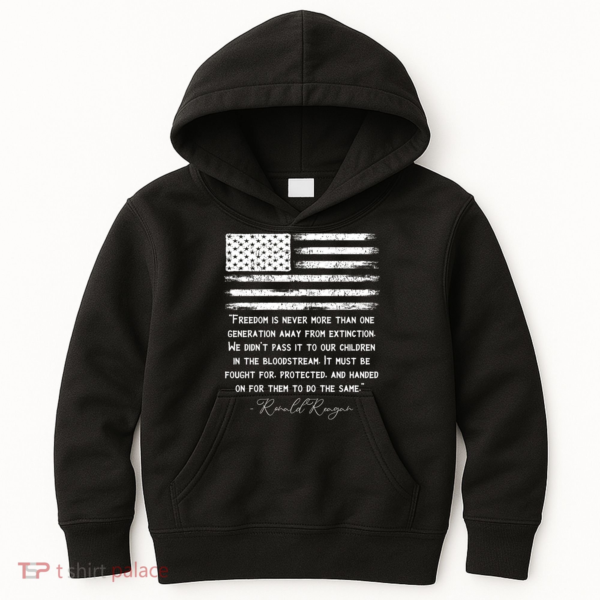 Ronald Reagan Conservative Anti Democrat Kids Hoodie