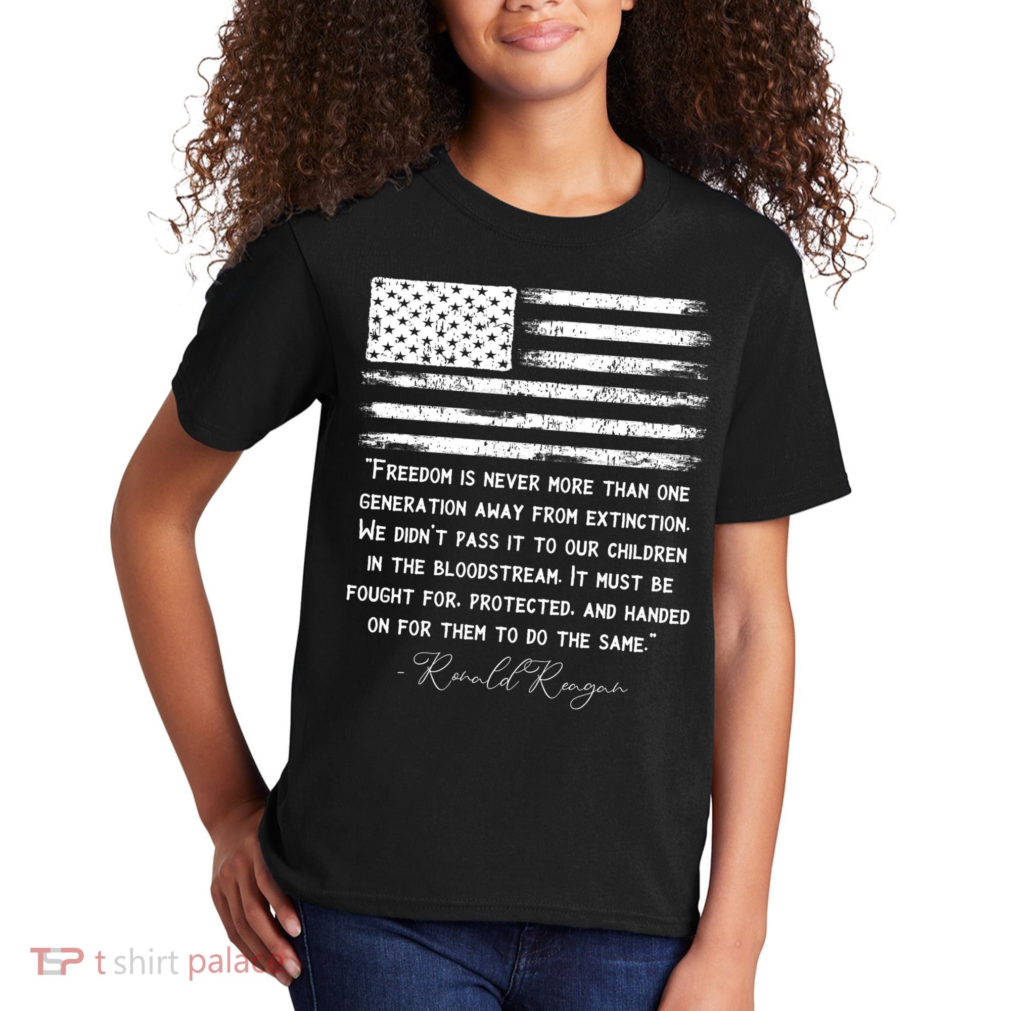 Ronald Reagan Conservative Anti Democrat Kids T-Shirt