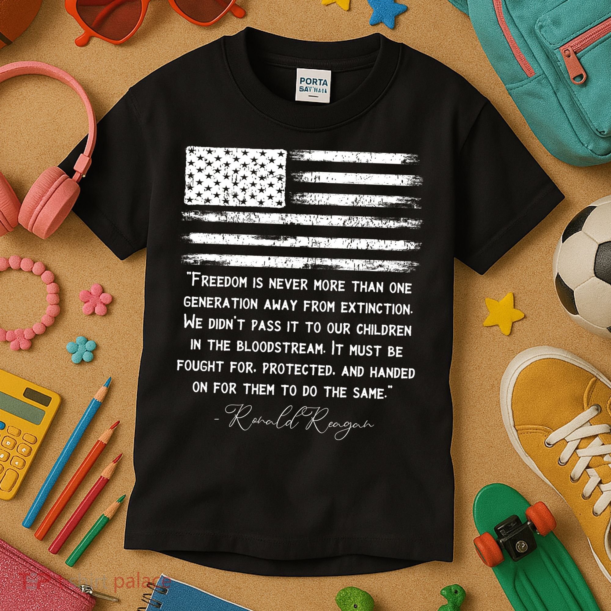 Ronald Reagan Conservative Anti Democrat Kids T-Shirt
