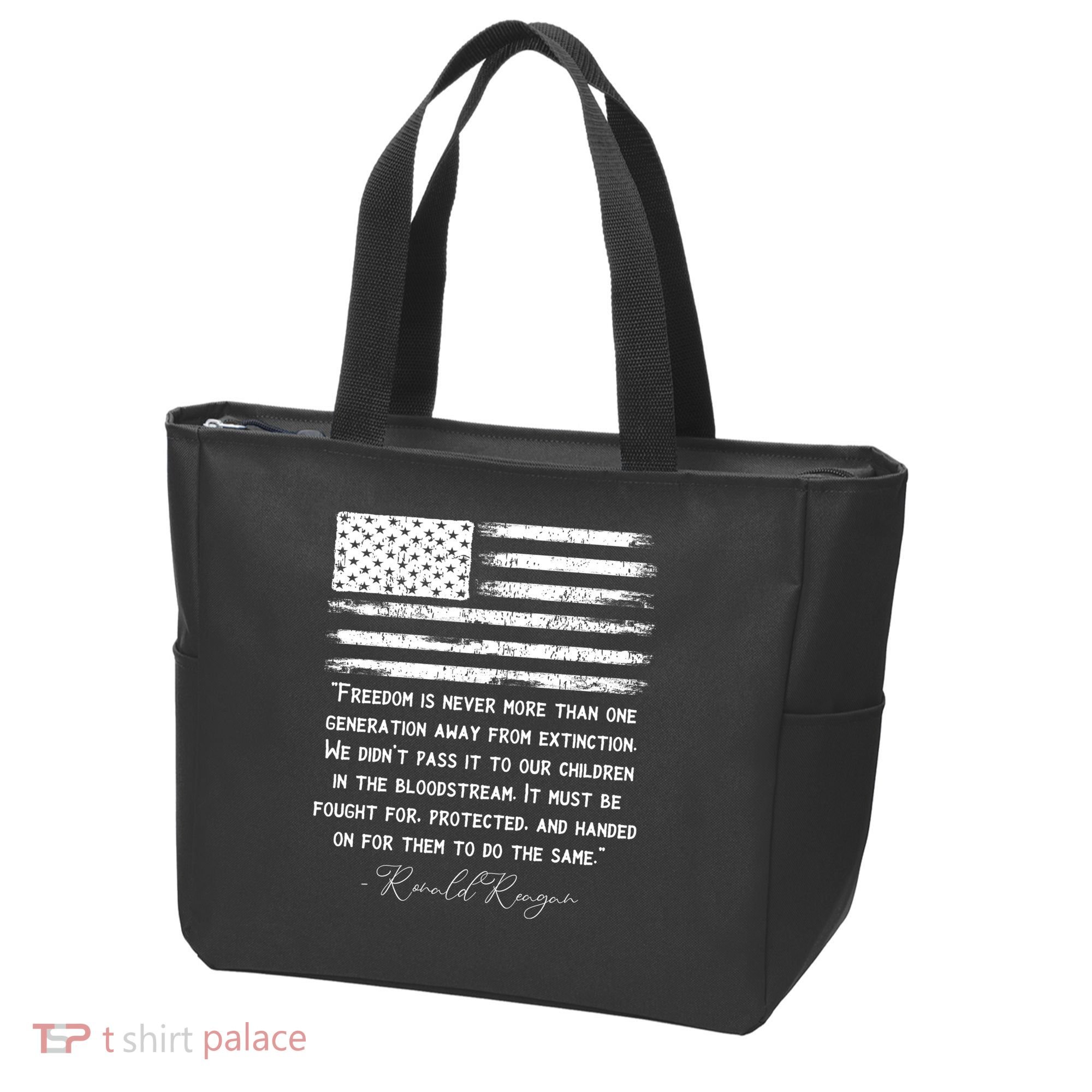 Ronald Reagan Conservative Anti Democrat Tote Bag