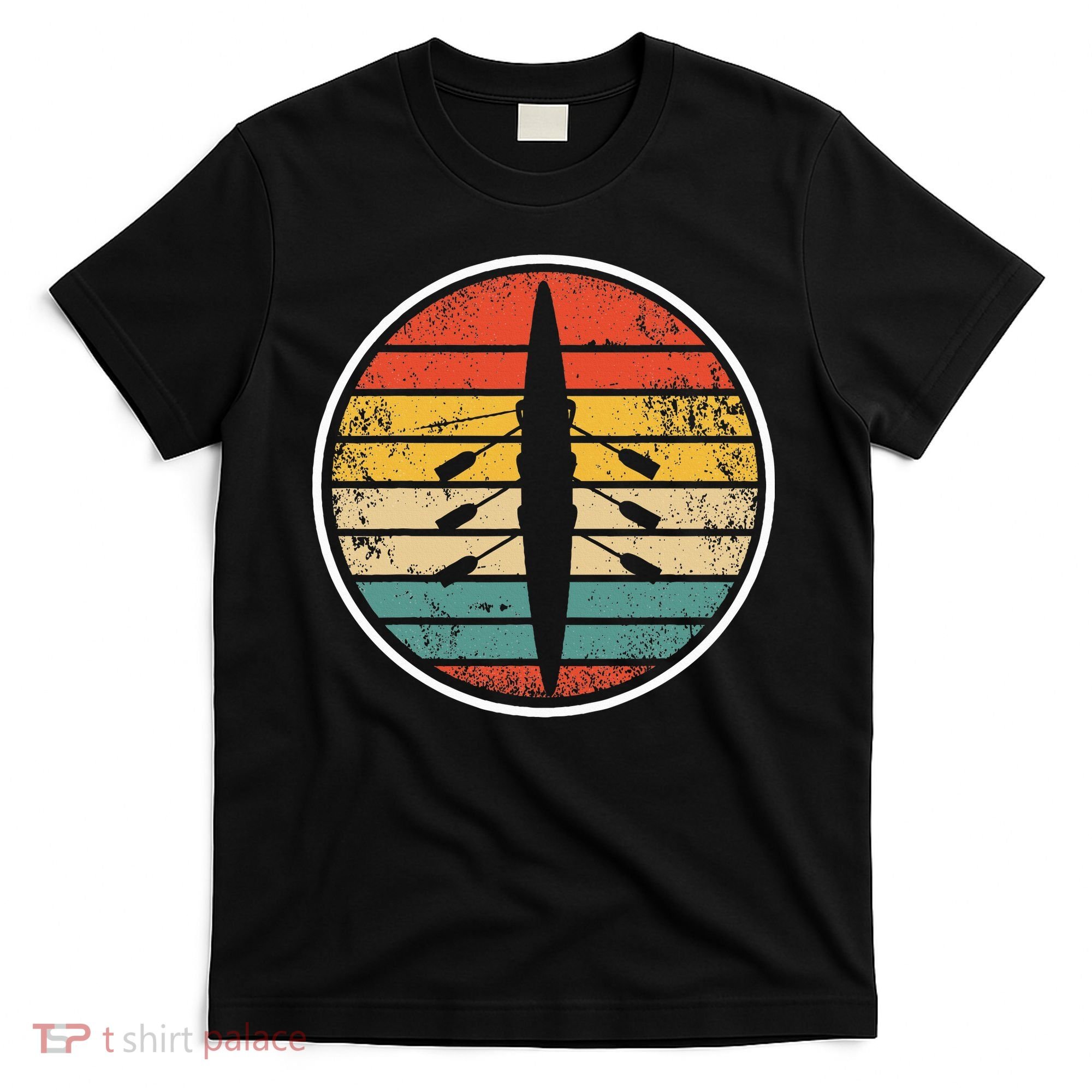 Retro Rowing Crew Boat Vintage Rower Row Team T-Shirt