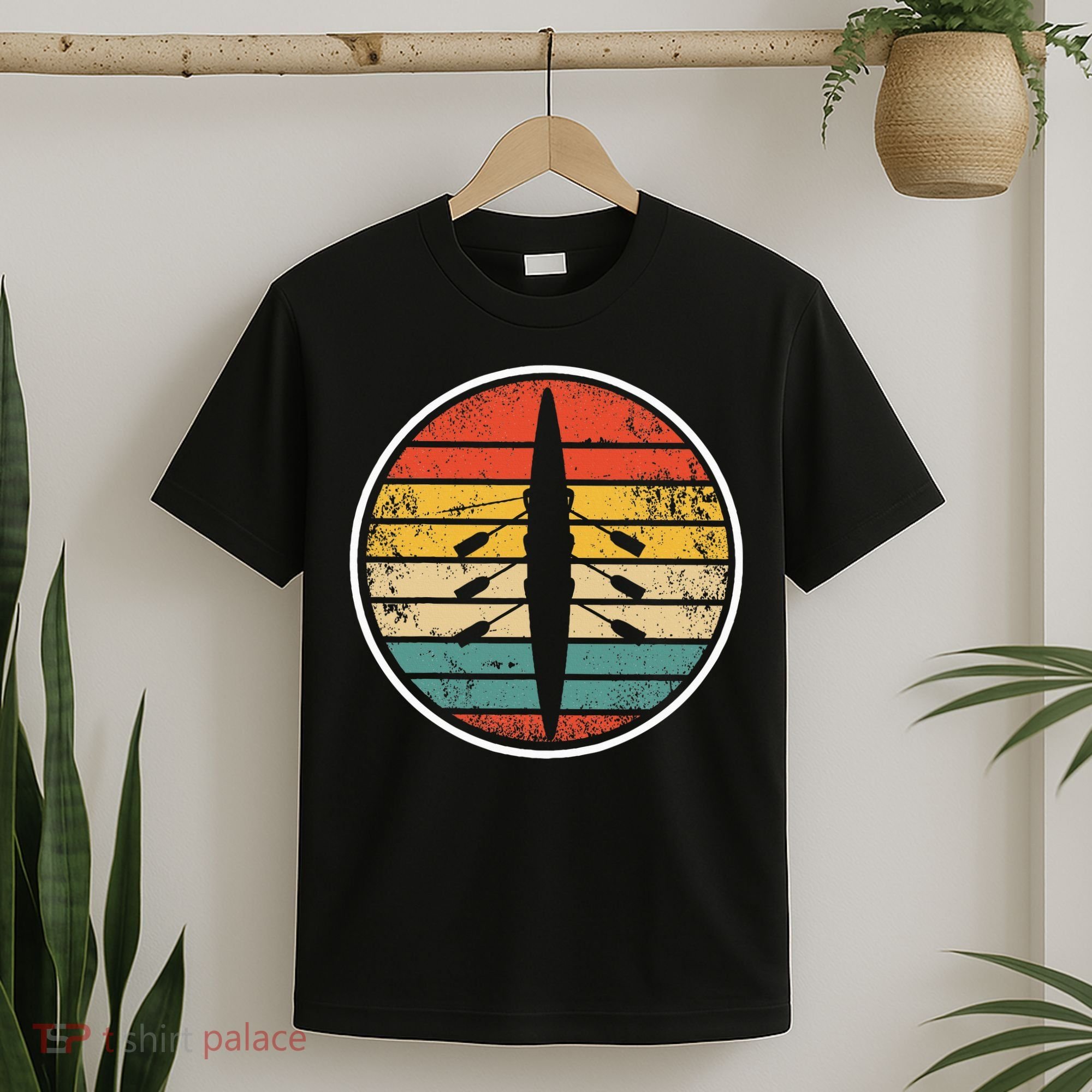 Retro Rowing Crew Boat Vintage Rower Row Team T-Shirt
