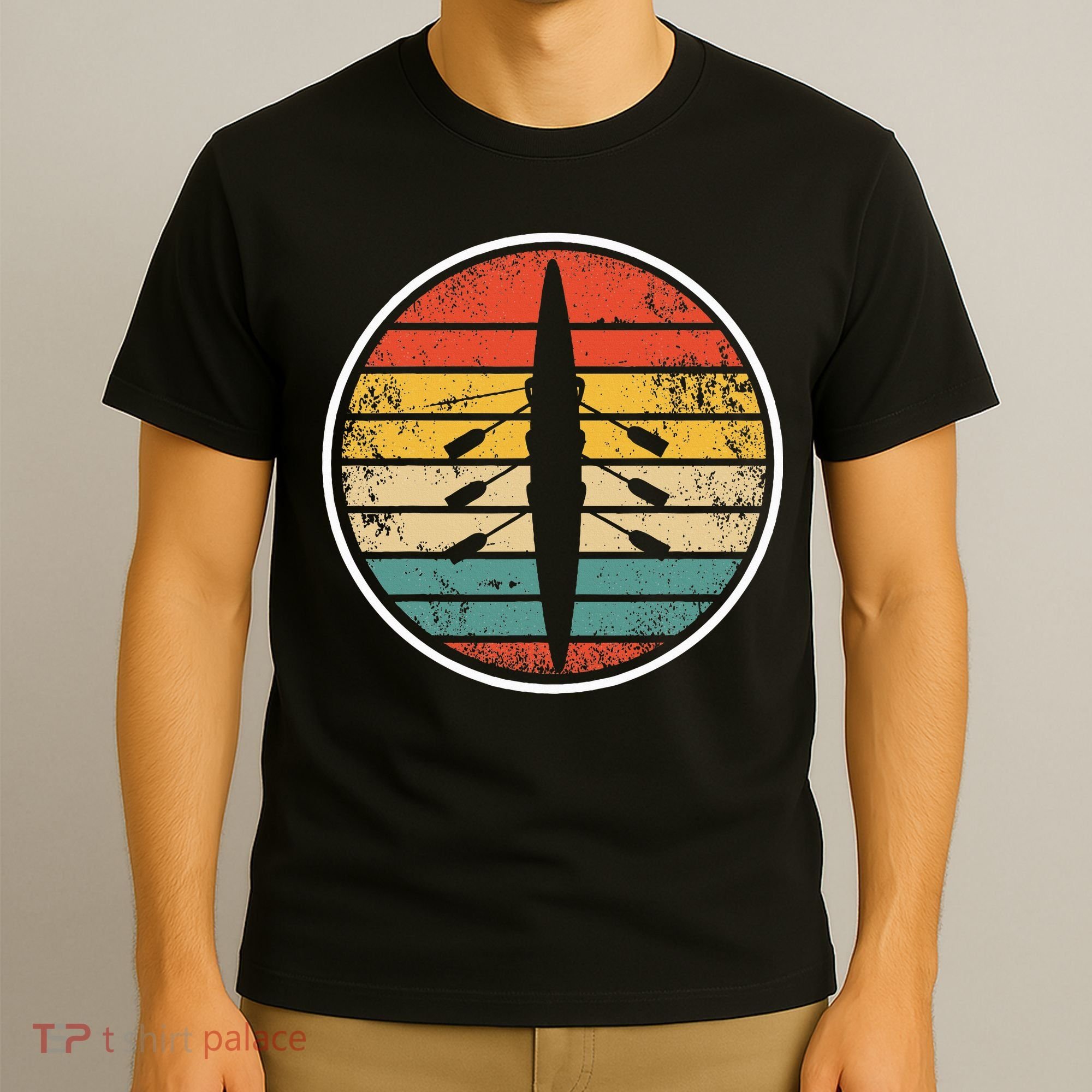Retro Rowing Crew Boat Vintage Rower Row Team T-Shirt