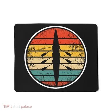 Retro Rowing Crew Boat Vintage Rower Row Team Mousepad