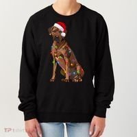 Rhodesian Ridgeback Christmas Lights Xmas Dog Lover Women's Sweatshirt thumb 0