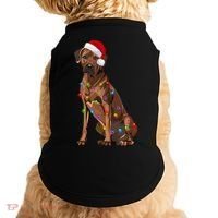 Rhodesian Ridgeback Christmas Lights Xmas Dog Lover Doggie Tank thumb 0