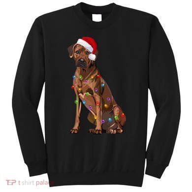 Rhodesian Ridgeback Christmas Lights Xmas Dog Lover Sweatshirt