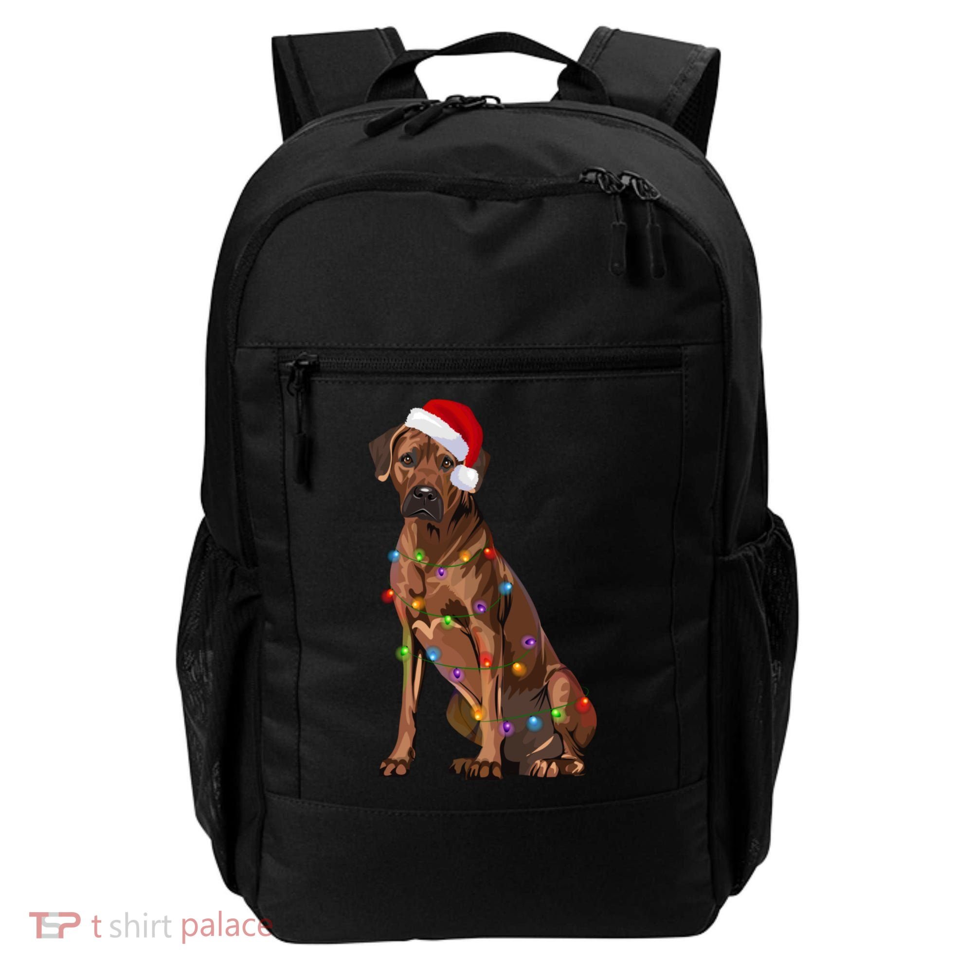 Rhodesian Ridgeback Christmas Lights Xmas Dog Lover Backpack
