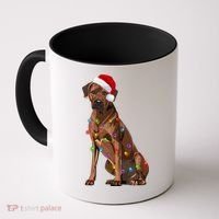 Rhodesian Ridgeback Christmas Lights Xmas Dog Lover Coffee Mug thumb 0