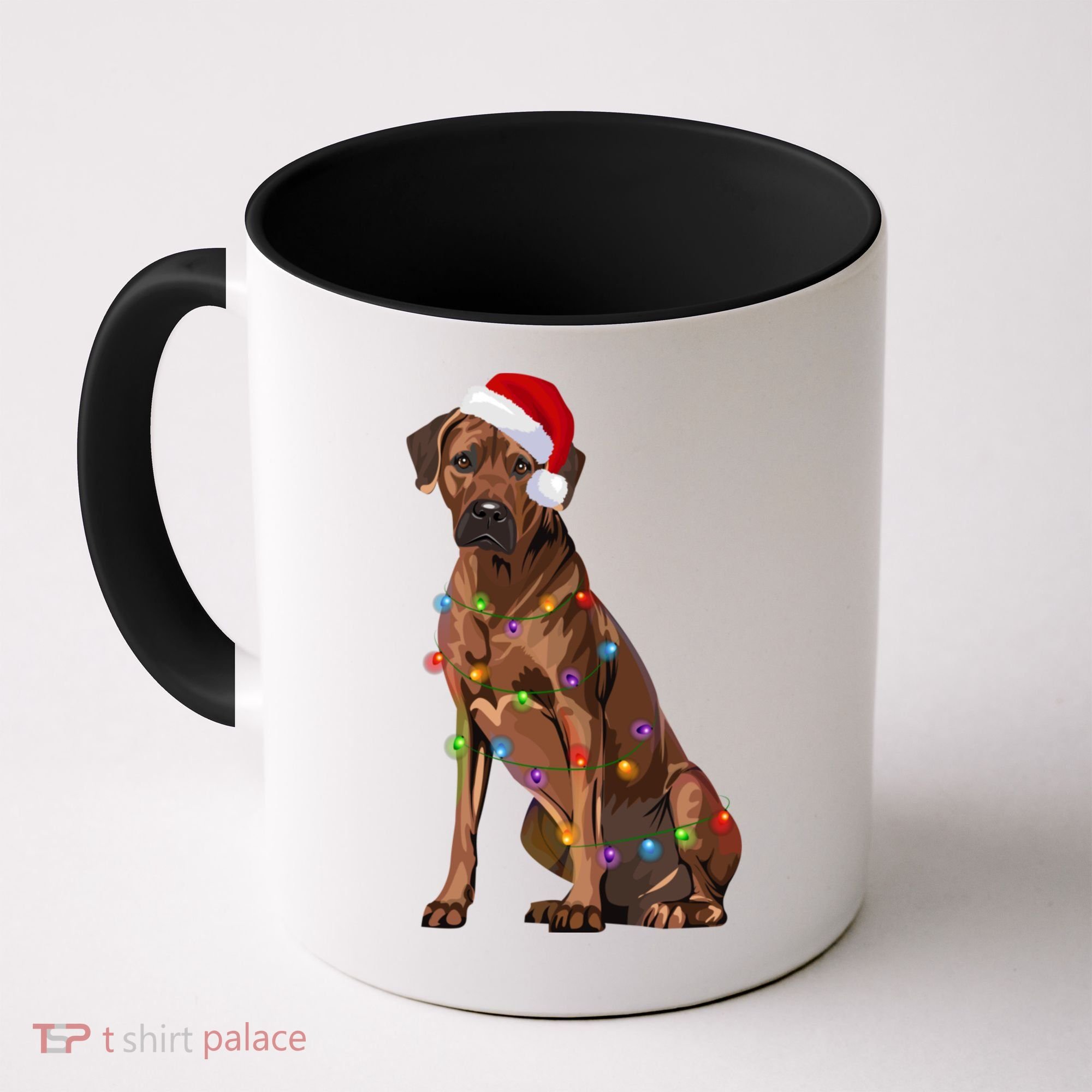 Rhodesian Ridgeback Christmas Lights Xmas Dog Lover Coffee Mug