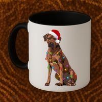 Rhodesian Ridgeback Christmas Lights Xmas Dog Lover Coffee Mug thumb 2