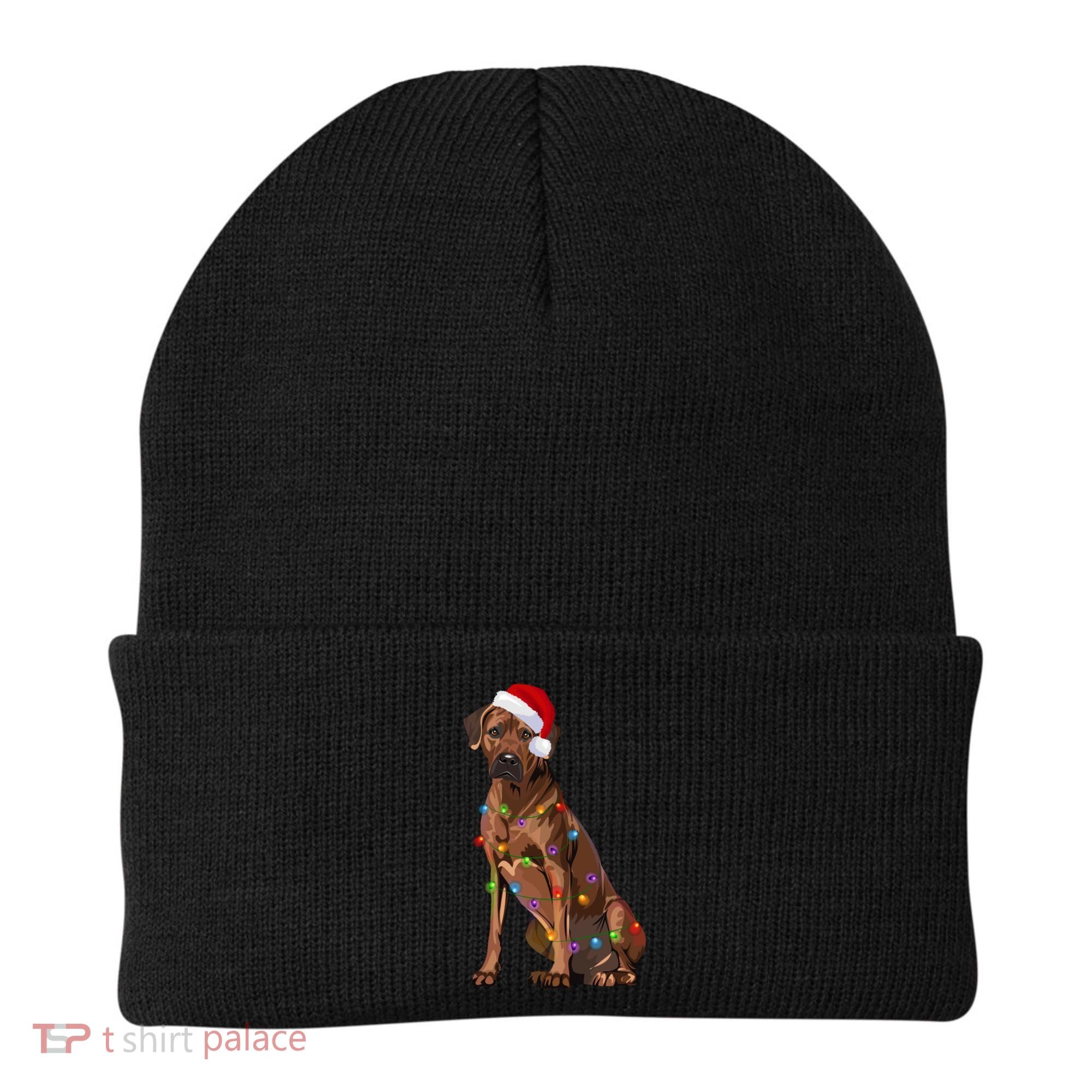 Rhodesian Ridgeback Christmas Lights Xmas Dog Lover Beanie