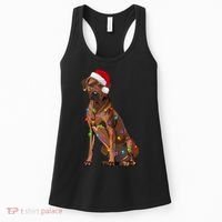 Rhodesian Ridgeback Christmas Lights Xmas Dog Lover Women's Tank Top thumb 0
