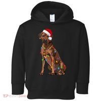 Rhodesian Ridgeback Christmas Lights Xmas Dog Lover Toddler Hoodie thumb 0