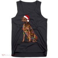 Rhodesian Ridgeback Christmas Lights Xmas Dog Lover Tank Top thumb 0