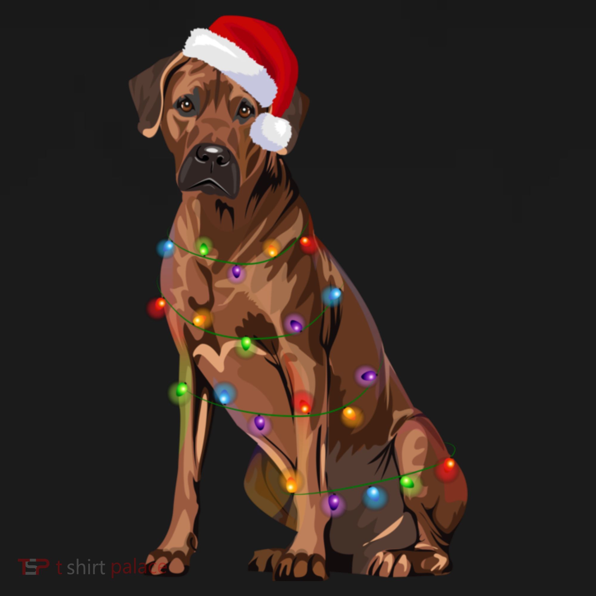 Rhodesian Ridgeback Christmas Lights Xmas Dog Lover Kids Sweatshirt