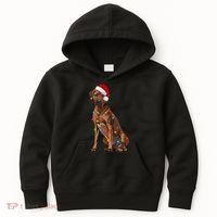 Rhodesian Ridgeback Christmas Lights Xmas Dog Lover Kids Hoodie thumb 0