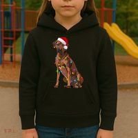 Rhodesian Ridgeback Christmas Lights Xmas Dog Lover Kids Hoodie thumb 3