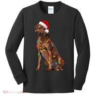 Rhodesian Ridgeback Christmas Lights Xmas Dog Lover Kids Long Sleeve Shirt thumb 0