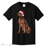 Rhodesian Ridgeback Christmas Lights Xmas Dog Lover Kids T-Shirt thumb 0