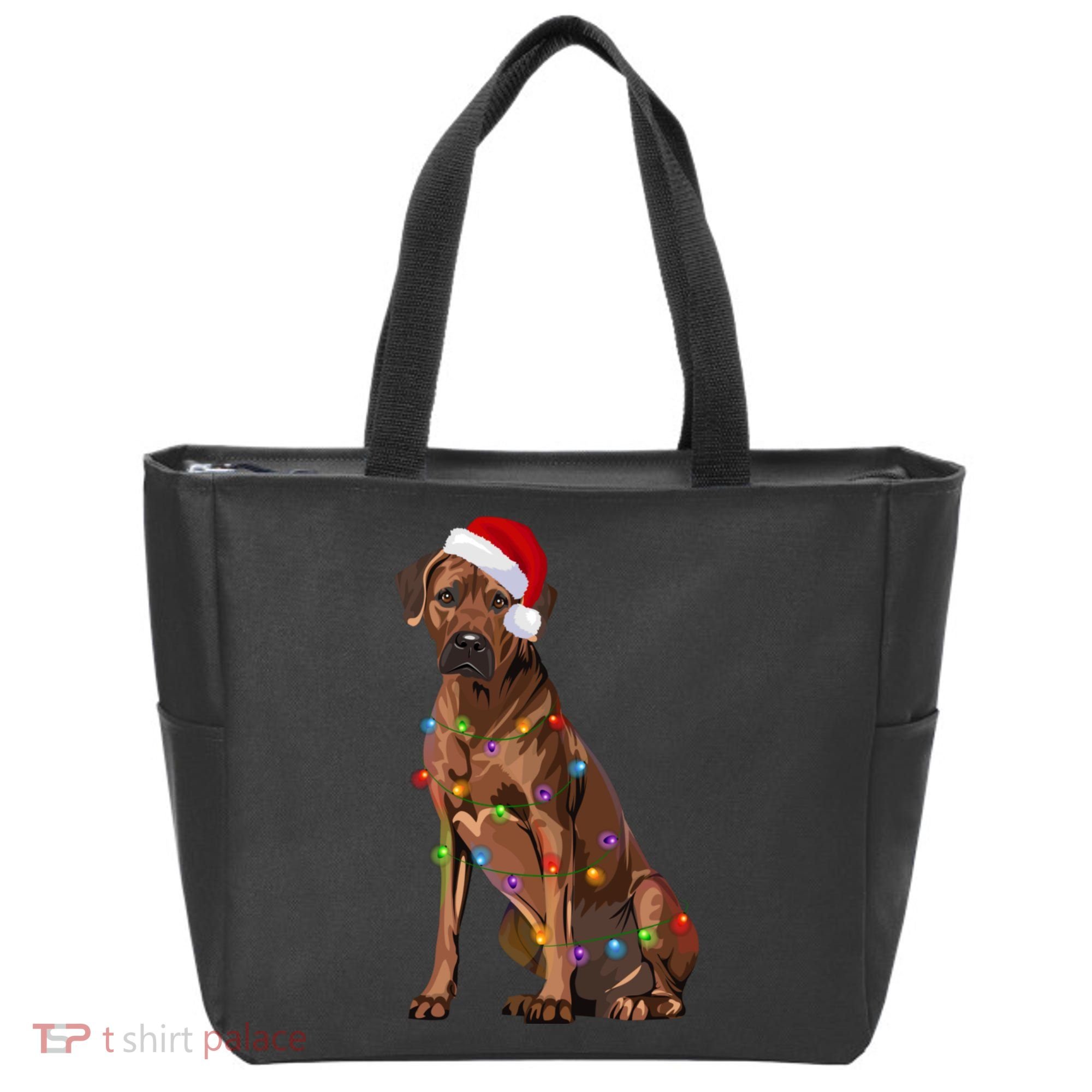 Rhodesian Ridgeback Christmas Lights Xmas Dog Lover Tote Bag