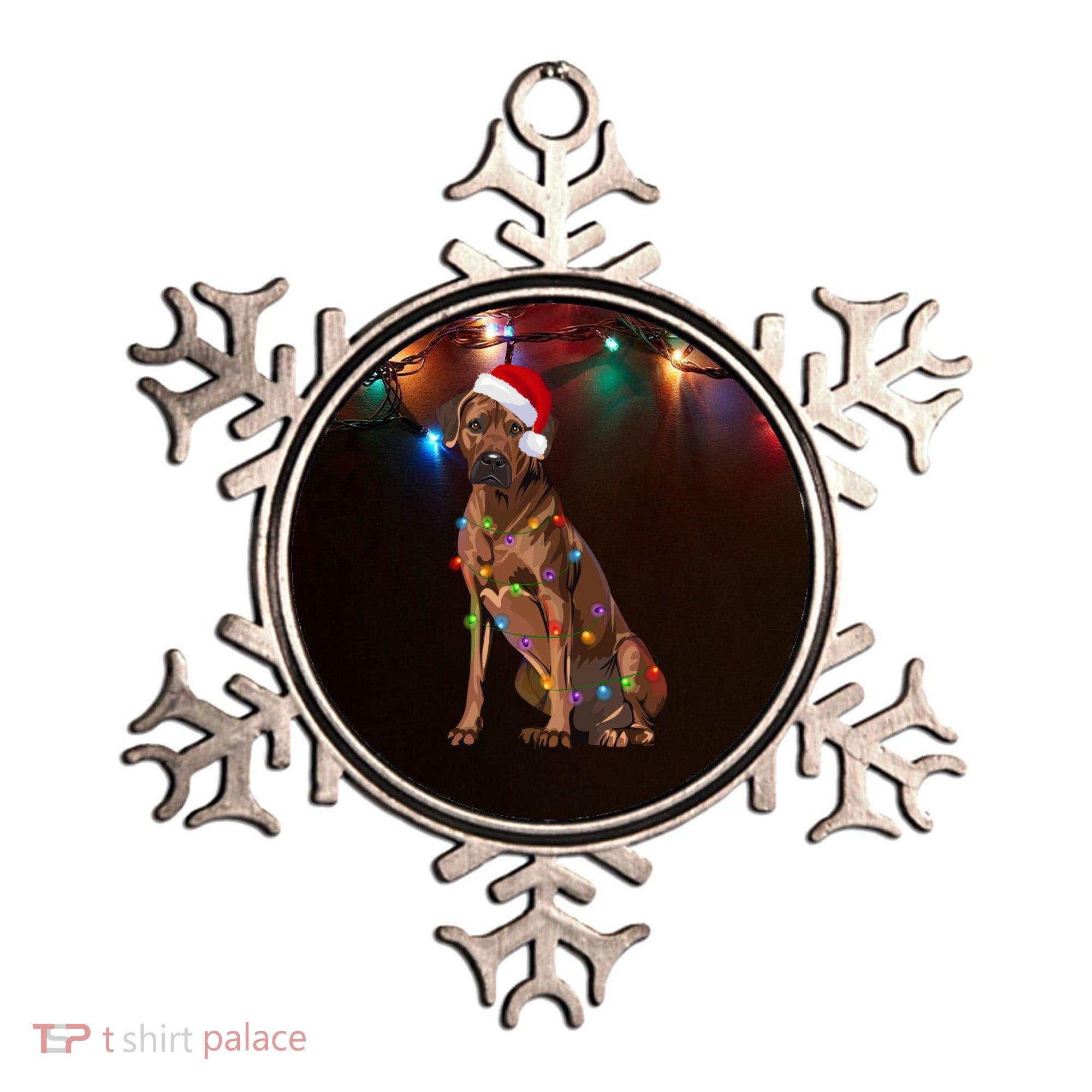 Rhodesian Ridgeback Christmas Lights Xmas Dog Lover Ornament
