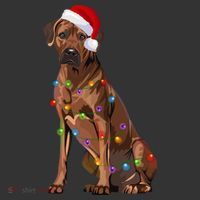 Rhodesian Ridgeback Christmas Lights Xmas Dog Lover Ornament thumb 1