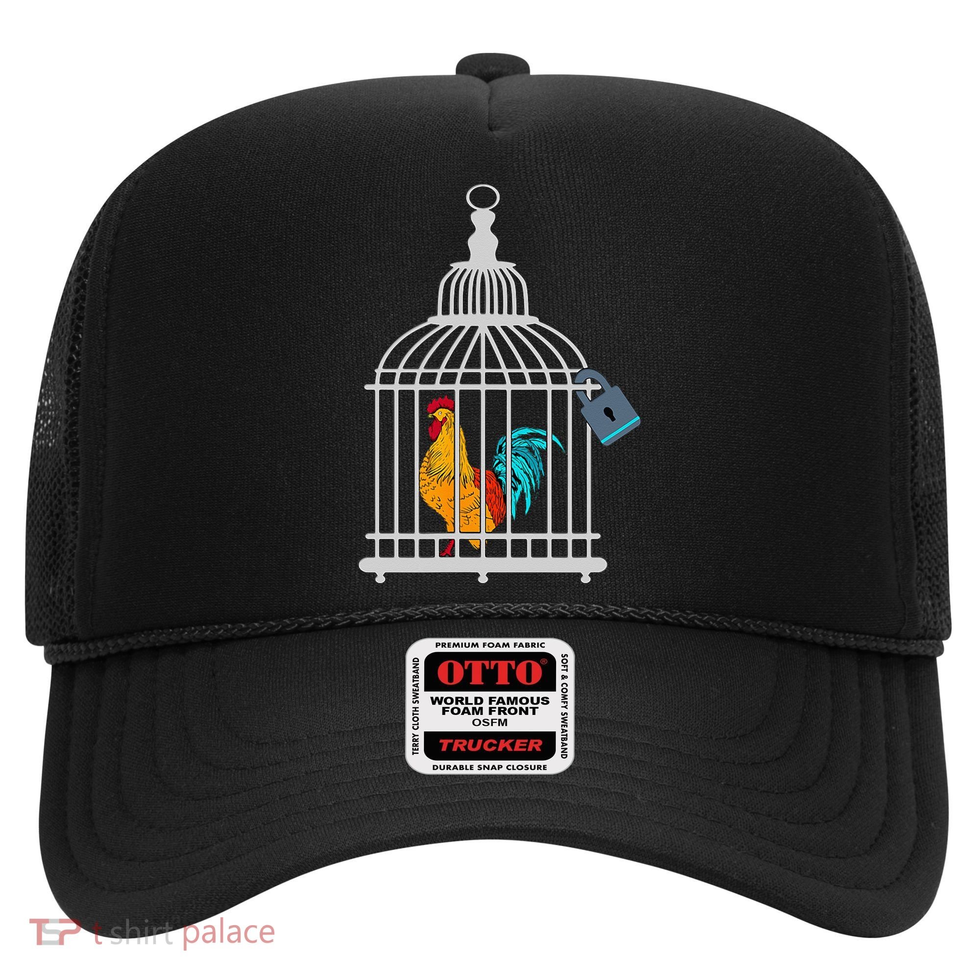 RED ROOSTER COCK MALE CHASTITY Chicken In Cage Hat