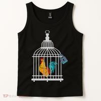 RED ROOSTER COCK MALE CHASTITY Chicken In Cage Tank Top thumb 2