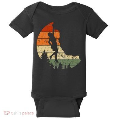 Retro Rock Climbing Vintage Climber Baby Bodysuit