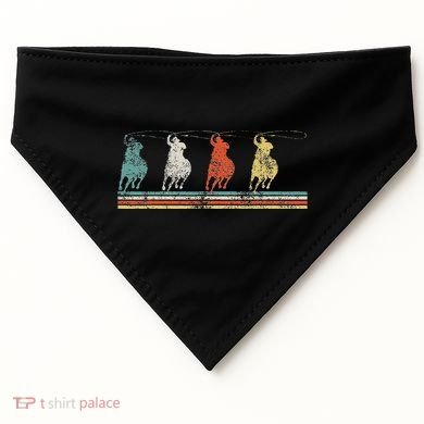 Roping Rodeo Cowboy USA-Made Doggie Bandana