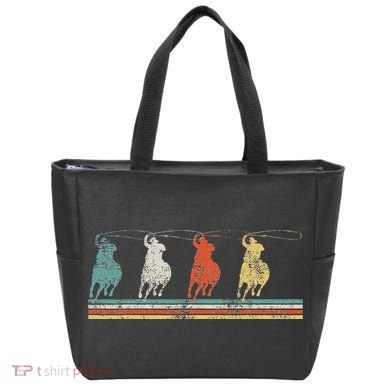 Roping Rodeo Cowboy Tote Bag