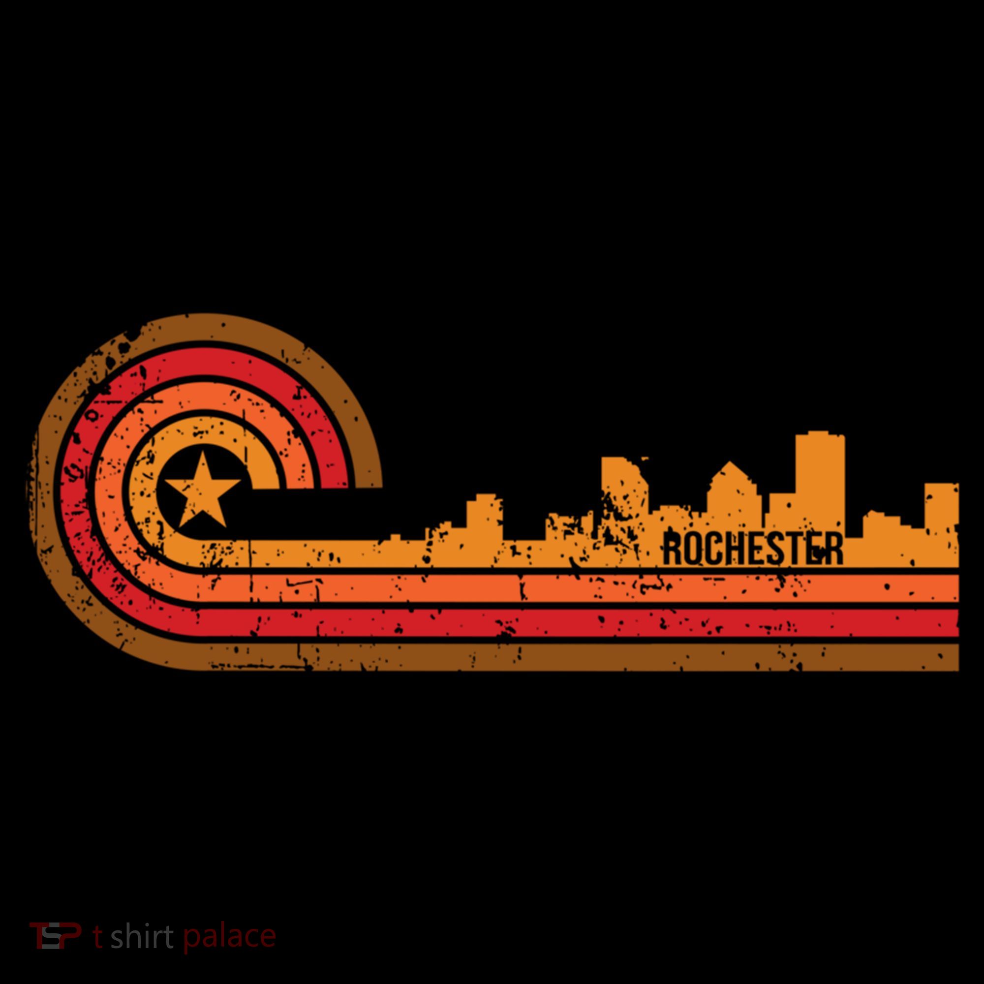 Retro Rochester Cityscape Gift Rochester Ny Skyline Gift Coffee Mug