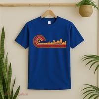 Retro Rochester Cityscape Gift Rochester Ny Skyline Gift T-Shirt thumb 2