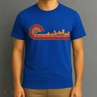 Retro Rochester Cityscape Gift Rochester Ny Skyline Gift T-Shirt thumb 3