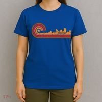 Retro Rochester Cityscape Gift Rochester Ny Skyline Gift T-Shirt thumb 4