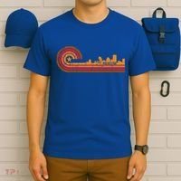 Retro Rochester Cityscape Gift Rochester Ny Skyline Gift T-Shirt thumb 6