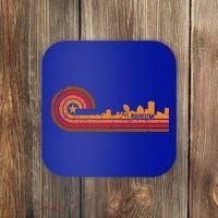 Retro Rochester Cityscape Gift Rochester Ny Skyline Gift Coaster thumb 0