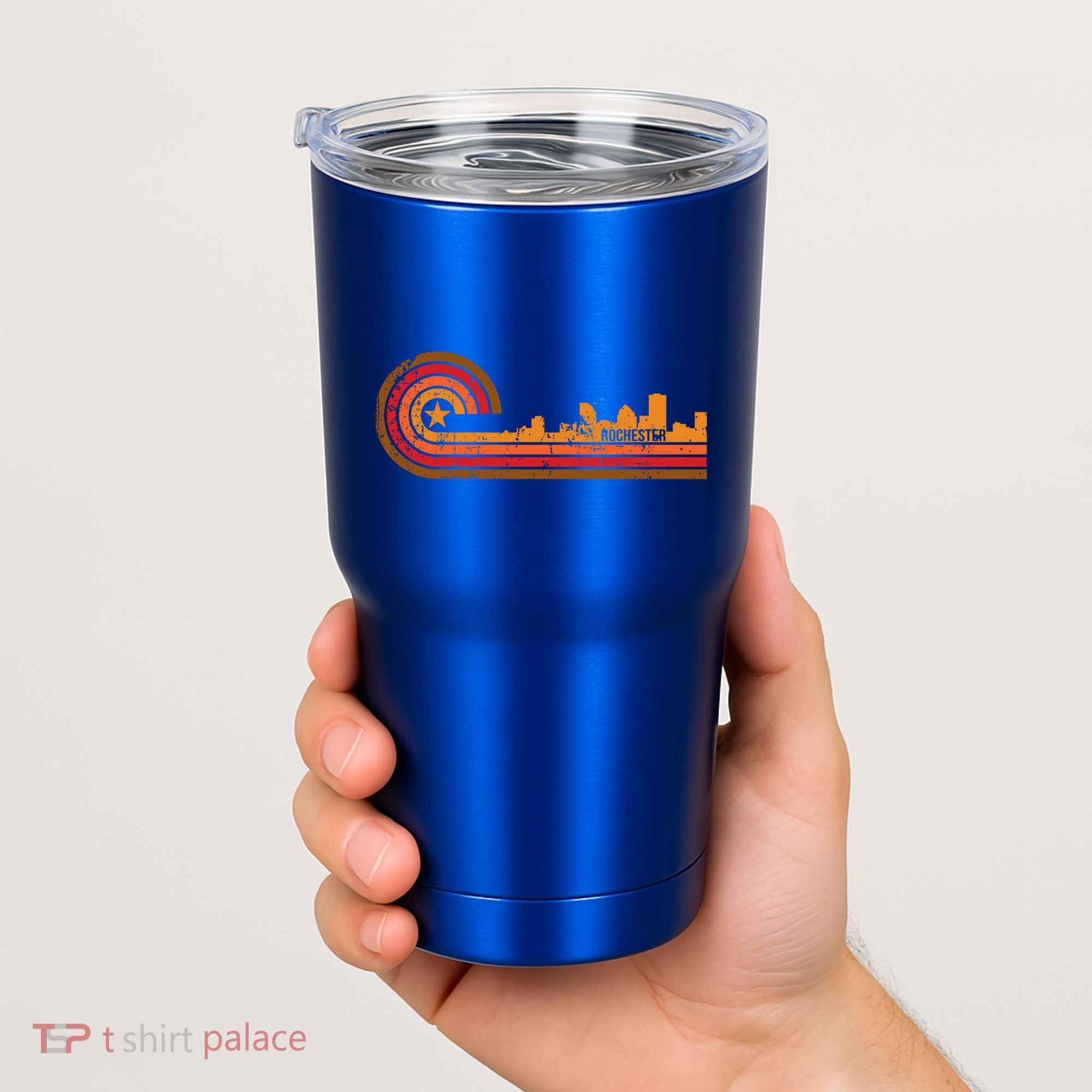 Retro Rochester Cityscape Gift Rochester Ny Skyline Gift Tumbler
