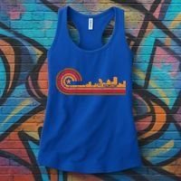Retro Rochester Cityscape Gift Rochester Ny Skyline Gift Women's Tank Top thumb 3
