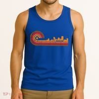Retro Rochester Cityscape Gift Rochester Ny Skyline Gift Tank Top thumb 3