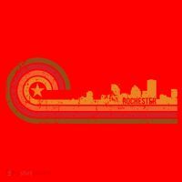 Retro Rochester Cityscape Gift Rochester Ny Skyline Gift Santa Hat thumb 1