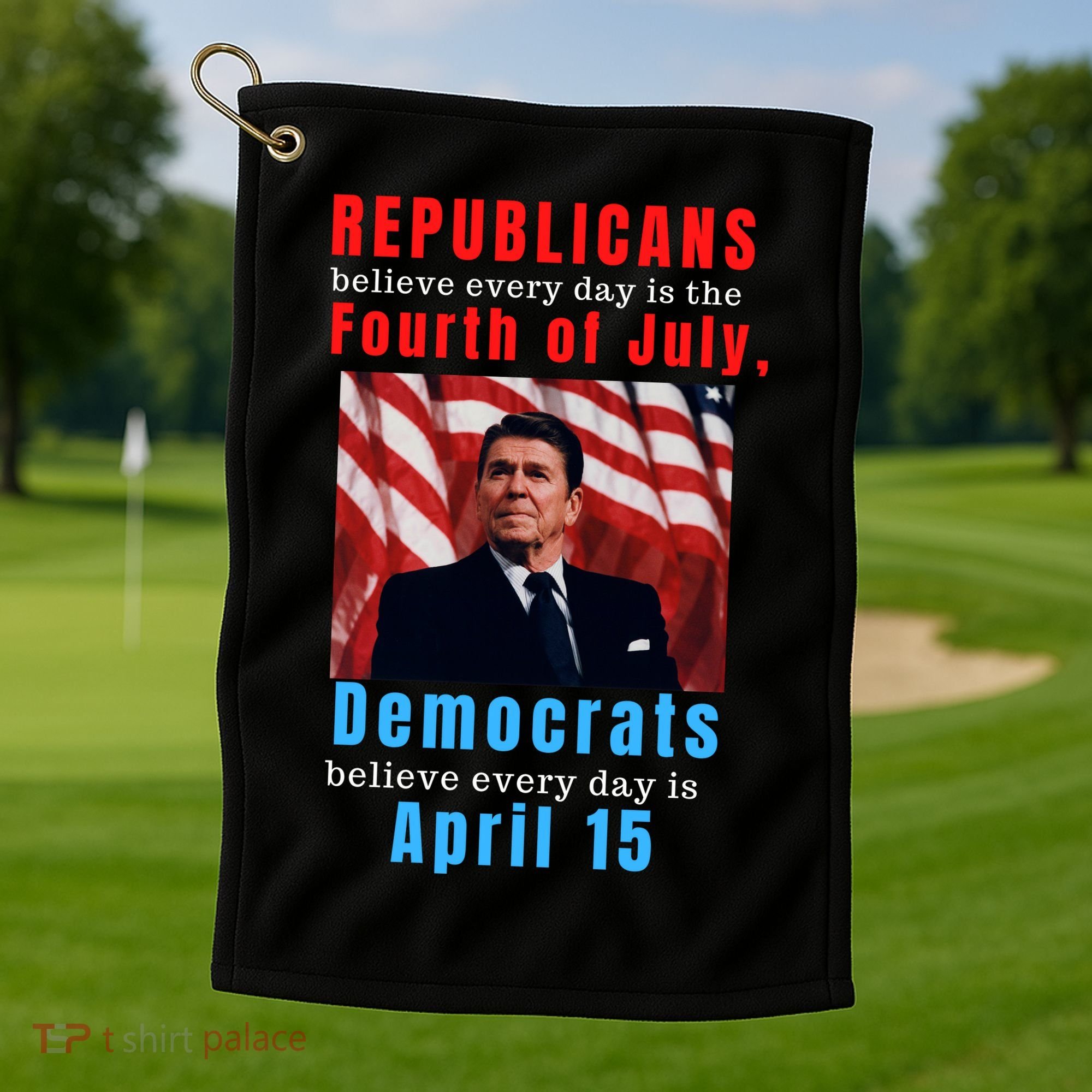 Ronald Reagan Conservative Golf Towel