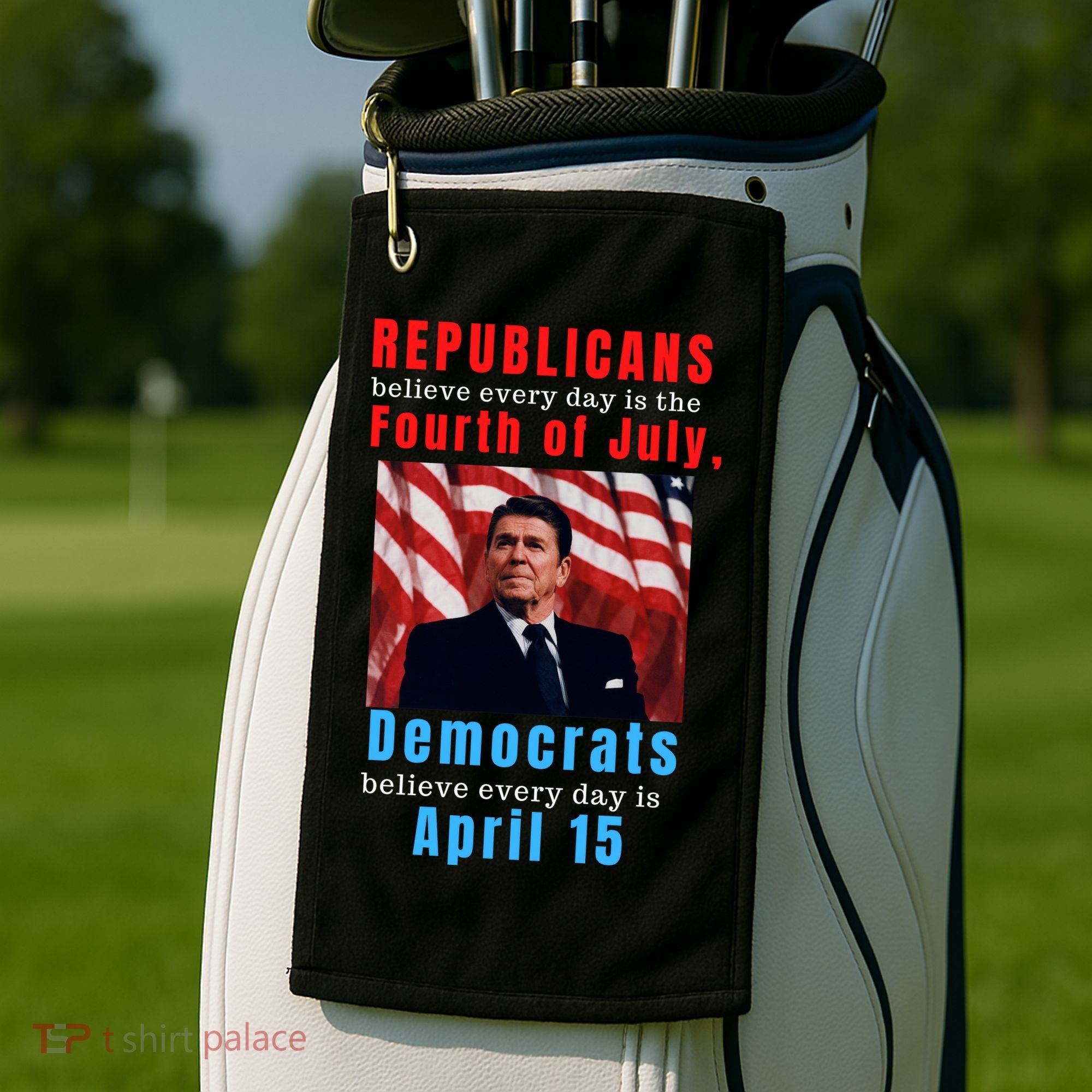 Ronald Reagan Conservative Golf Towel