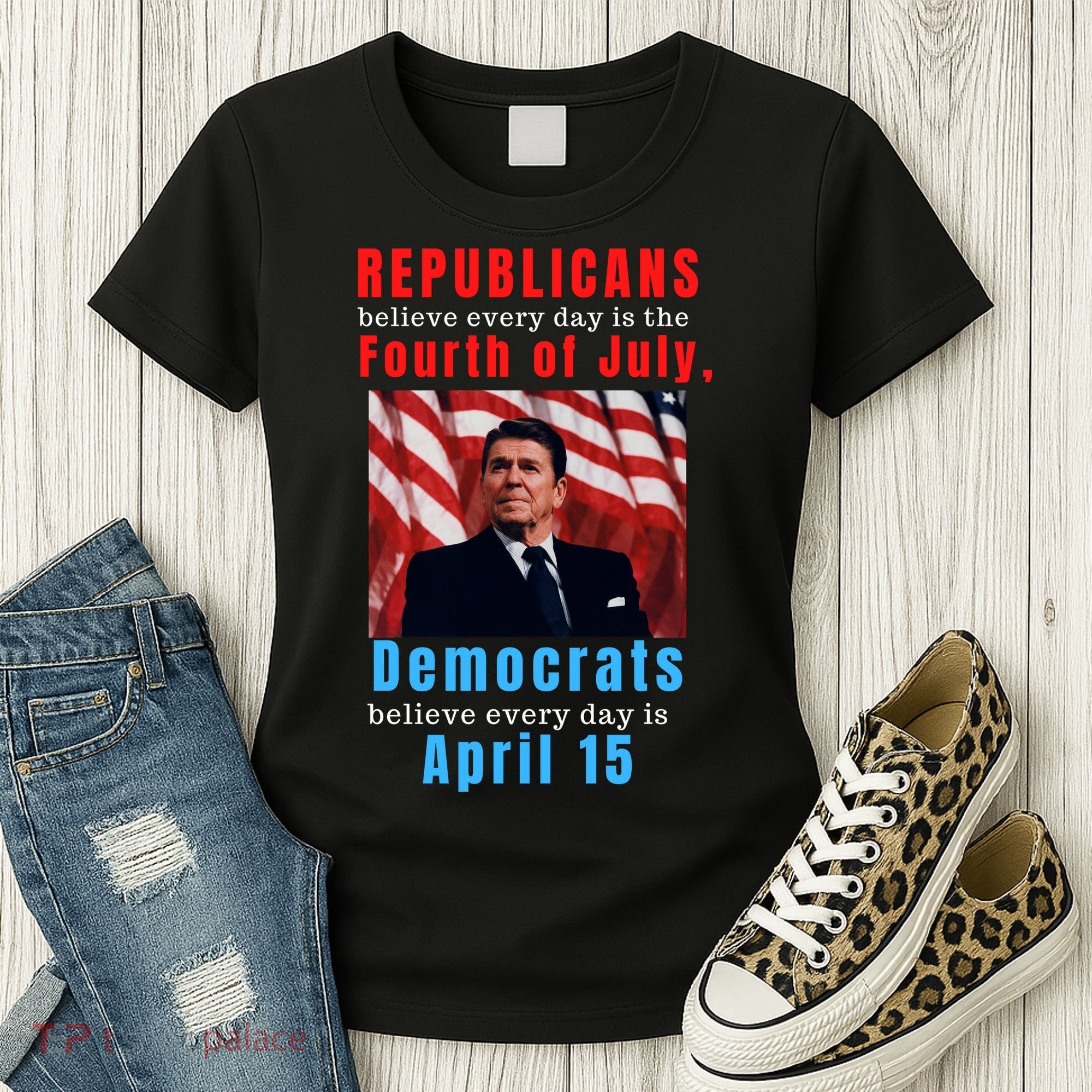 Ronald Reagan Conservative Women's T-Shirt