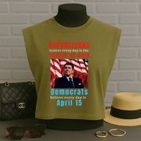 Ronald Reagan Conservative Garment-Dyed Women's Muscle Tee thumb 3