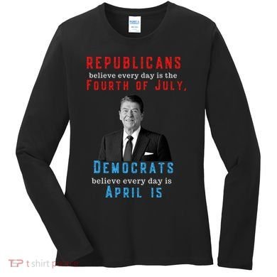 Ronald Reagan Conservative Women's Long Sleeve Shirt
